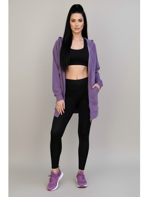 Ys Kadın Oversize Mor Hırka