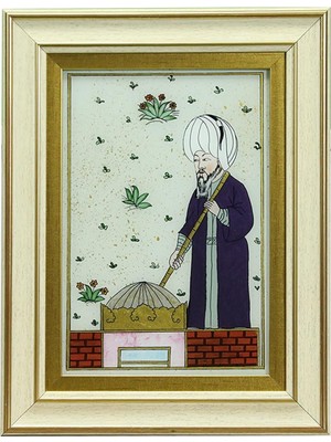 E38 El Işçiliği Cam Boyama Tablo 38*30 CM-6431