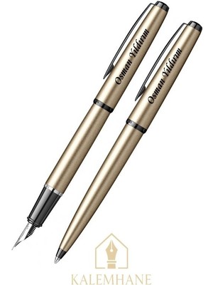 Kalemhane Dolma Tükenmez Lüks Kutulu Kişiye Özel Kalem Seti