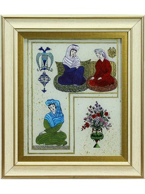 E38 El Işçiliği Cam Boyama Tablo 38*33 CM-6429