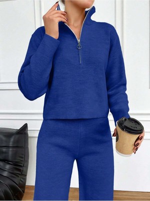 2li Fermuarlı Triko Takım