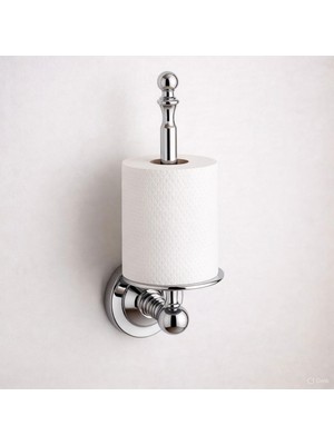 Badem10 Yedek Tuvalet Kağıtlığı Krom Vidalı Duvara Monte Modern Tasarım Banyo Wc Dayanıklı Metal Kağıtlık