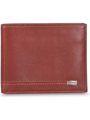 Guard Fermuarlı Bozuk Para Girişli Taba Deri Erkek Cüzdanı