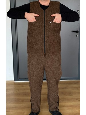 Elzem Keçe Yelek ve Pantolon Alt Üst Takımı