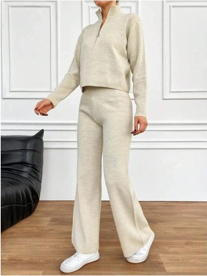 2li Fermuarlı Triko Takım