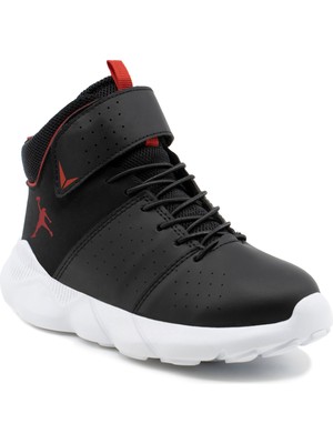 Khayt Jordan Çocuk Basketbol Ayakkabı Siyah Cırtlı Bağlama Özelliği ile Ergonomik Tasarım