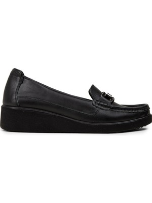 Deery Kadın Hakiki Deri Siyah Günlük Ayakkabı - DL750ZSYHC03