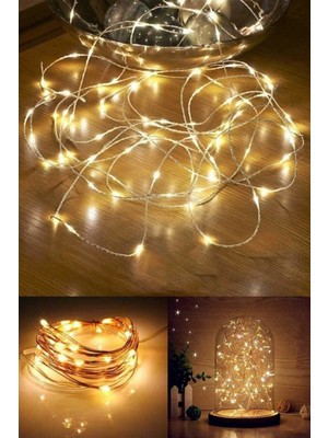 2 Metre Sarı LED Peri Işığı, Yumuşak ve Şık Dekorasyon Aksesuarı