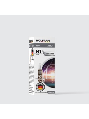 Halojen Far Ampulü H1 Ampul Standart Işık 12V 55W Wolfram 22101