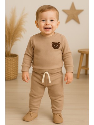 tinytrends %100 Pamuk Bebek&çocuk Ayıcık Desenli 2'li Takım