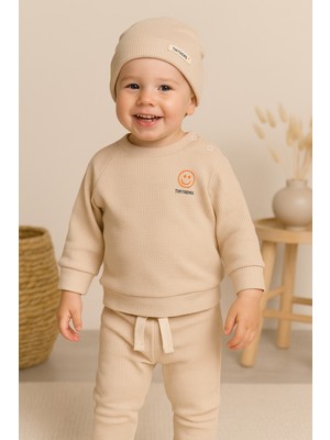 tinytrends Erkek Bebek&çocuk Smile Bere Hediyeli Ikili Takım