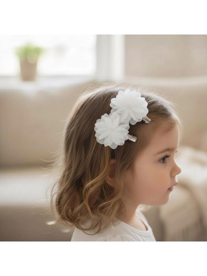 Kız Çocuk Çiçekli 2’li Klips Toka,saç Aksesuarı