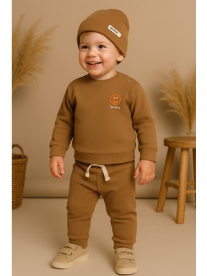 tinytrends Erkek Bebek&çocuk Smile Bere Hediyeli Ikili Takım