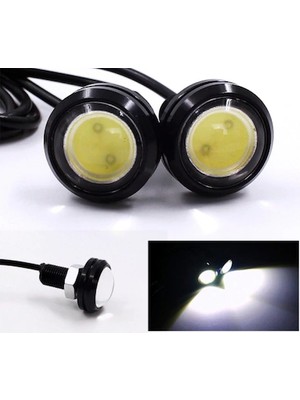 Caralp Ayna Altı Kartal Göz LED Eagle Eye Gündüz Farı Beyaz 2 Adet Çift