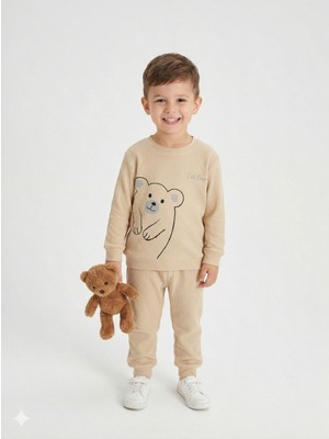 tinytrends %100 Pamuk Cute Bear 2'li Bebek Takımı
