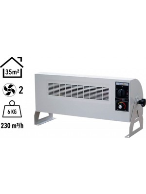 HB3603000K Heatbox 360 3000W Monofaze Elektrikli Fanlı Isıtıcı Krem