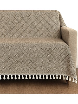 Lunga Vita Dama Desen Dokuma %100 Pamuklu Çok Amaçlı Pike Koltuk Örtüsü 180X230