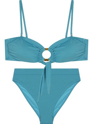 Pierre Cardin Orta Halka Detaylı Yüksek Bel Ikili Bikini Takım