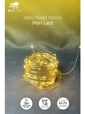Özbience 3 Metre Sarı Pilli LED Dekoratif Aydınlatma, Şık ve Enerjik Ortamlar Için
