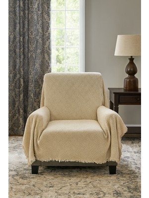 Lunga Vita Reno Desen Dokuma %100 Pamuklu Çok Amaçlı Pike Koltuk Örtüsü 180X230