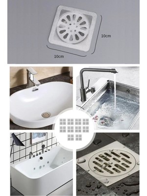 Asel Aksesuarcı 10'lu Banyo ve Mutfak Lavabo Koku Önleyici ve Haşere Böcek Önleyici Gider Filtresi
