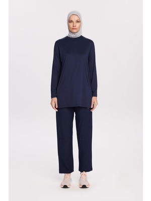 Haşema Active Uzun Kollu Lacivert Antrenman Üstü-Sweatshirt Act-45