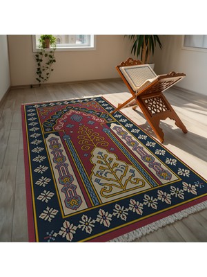 TURKISHRUG KINGDOM Kişisel Isim Baskılı Anti Alerjik Kaymaz Taban Seccade