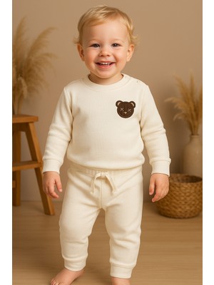 tinytrends %100 Pamuk Bebek&çocuk Ayıcık Desenli 2'li Takım