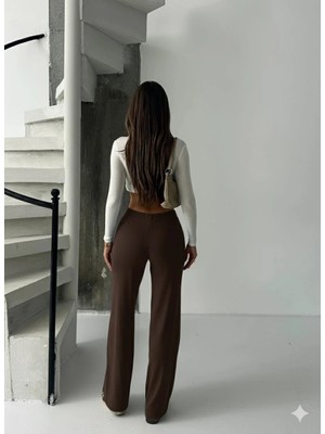 Seçkin Trend Fit Comfort Bej Salaş Pantolon Kahve