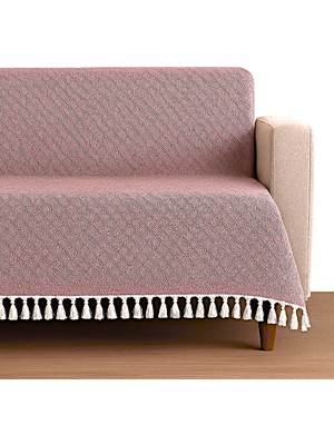 Lunga Vita Dama Desen Dokuma %100 Pamuklu Çok Amaçlı Pike Koltuk Örtüsü 180X230