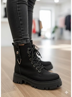 Punto 514532 Kadın Postal Siyah Bot