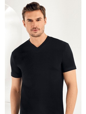 Şahinler Erkek V Yaka Kısa Kollu 6 Adet 100% Pamuk Penye Atlet 011-008