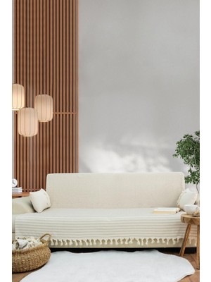 Lunga Vita Reno Desen Dokuma %100 Pamuklu Çok Amaçlı Pike Koltuk Örtüsü 180X230