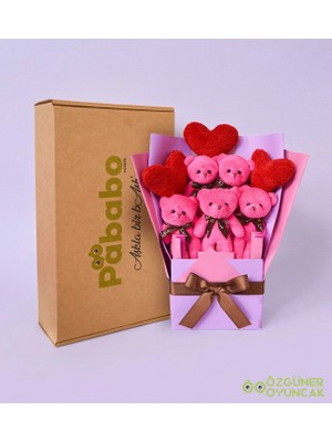 Özgüner Oyuncak Yılbaşı Için Özel Premium Ayıcık Buketi Seti