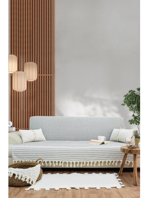 Lunga Vita Reno Desen Dokuma %100 Pamuklu Çok Amaçlı Pike Koltuk Örtüsü 180X230