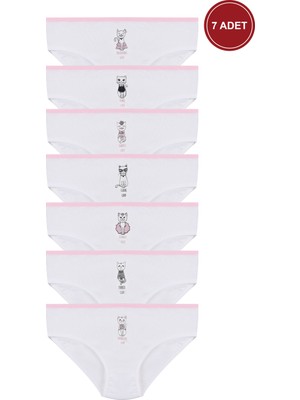 Koza İç Giyim Kız Çocuk 6'lı Sevimli Fare Desenli Slip