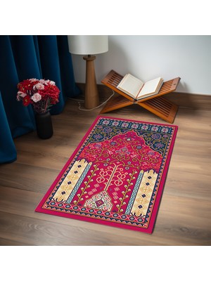 TURKISHRUG KINGDOM Anti Alerjik Kaymaz Tabanlı Dört Mevsim Seccade