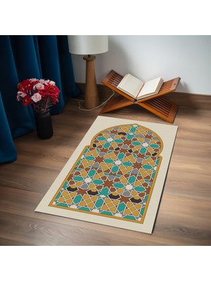 TURKISHRUG KINGDOM Premium Çok Renkli Desenli Kişise Özel Özelleştirilebilir Seccade