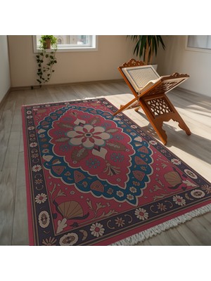 TURKISHRUG KINGDOM Modern Sanatsal Baskı Çok Renkli Kişisel Seccade