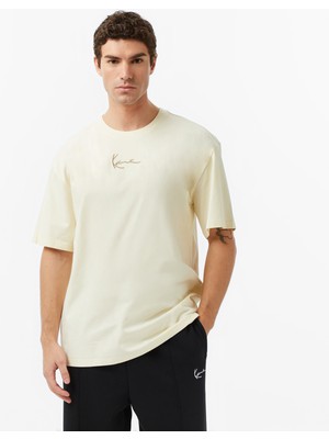 Karl Kani Signature Erkek Bej T-Shirt.bge