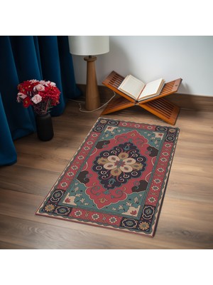 TURKISHRUG KINGDOM Çok Renkli Premium Motifli Isim Eklenebilir Seccade