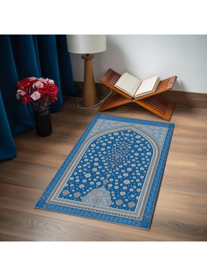 TURKISHRUG KINGDOM Çok Renkli Lüks Geçişli Dijital Baskılı Isimli Seccade