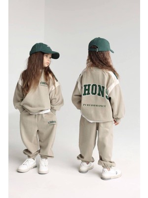 Butik Kız Çocuk Erkek Çocuk Unisex Model 2'li Alt - Üst Takım %100 Pamuklu Kumaş