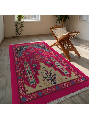 TURKISHRUG KINGDOM Premium Dijital Baskılı Şık Motifli Isim Yazılabilir Seccade