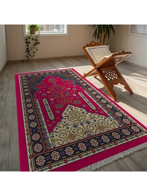 TURKISHRUG KINGDOM Anti Alerjik Çok Renkli Lüks Tasarım Kişisel Seccade