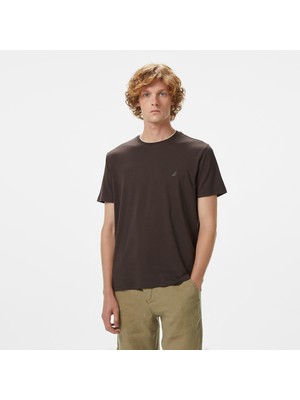 Nautica Erkek Kahverengi Regular Fit T-SHIRT.20C