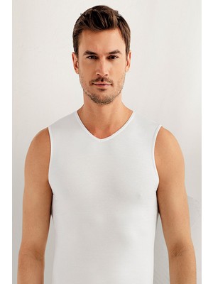 Şahinler Erkek V Yaka Sıfır Kollu Likralı 6 Adet Atlet 078-079