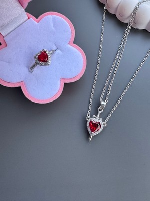 Kalpli Kılıç Kolye Yüzük Seti Çelik