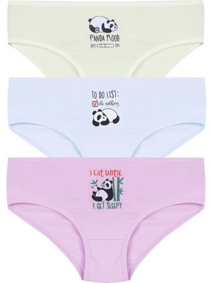 Koza İç Giyim Kız Çocuk 3'lü Sevimli Fare Desenli Slip