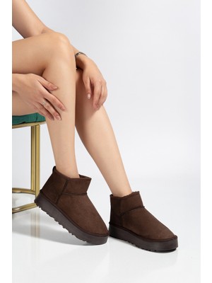 Vaska Roma Içi Kürklü Kalın Taban Kadın Mini Bot